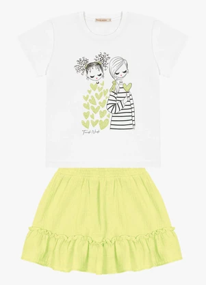 Trick Nick - Conjunto Infantil Blusa com Saia Verde - TRICK NICK
