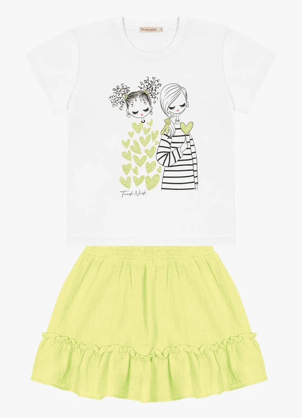 Trick Nick - Conjunto Infantil Blusa com Saia Verde
