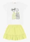 Trick Nick - Conjunto Infantil Blusa com Saia Azul - variação: Verde