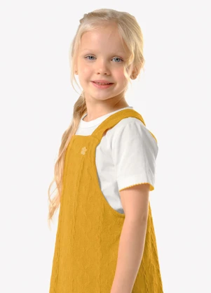 Trick Nick - Conjunto Infantil Blusa com Salopete Amarelo - TRICK NICK
