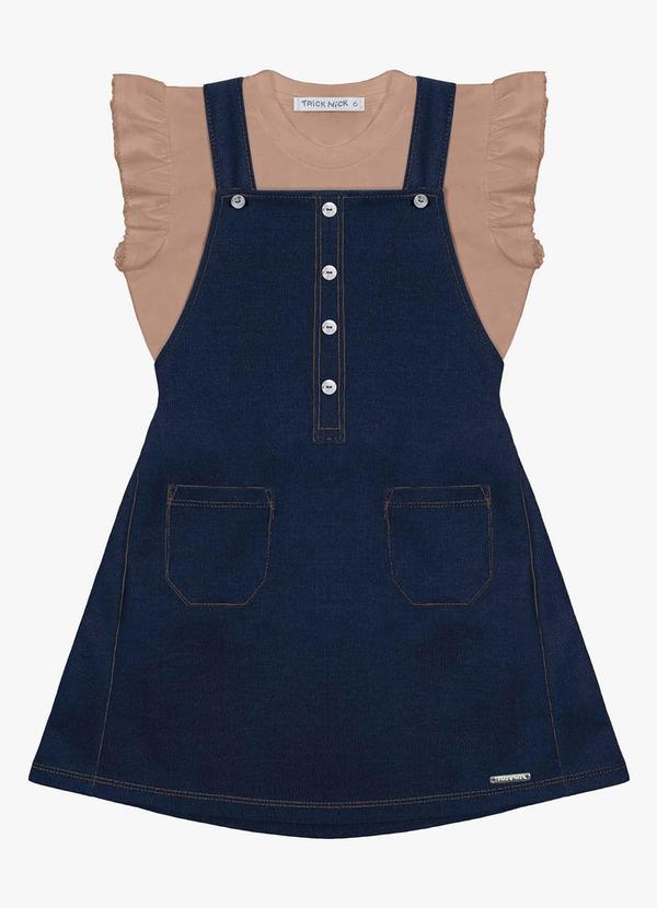 Trick Nick - Conjunto Infantil Blusa com Salopete Azul