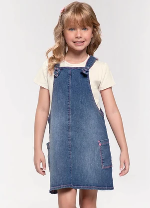 Trick Nick Conjunto Infantil Blusa com Salopete Azul