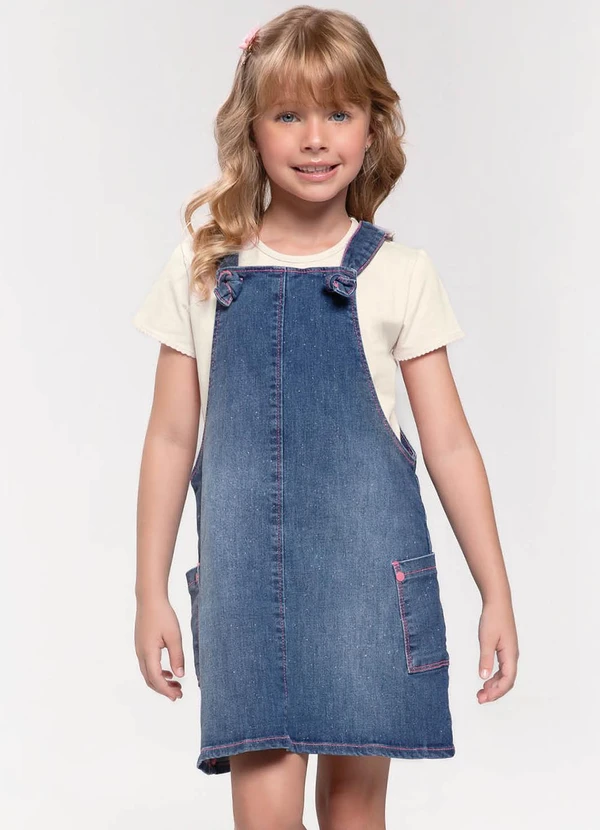 Trick Nick - Conjunto Infantil Blusa com Salopete Azul