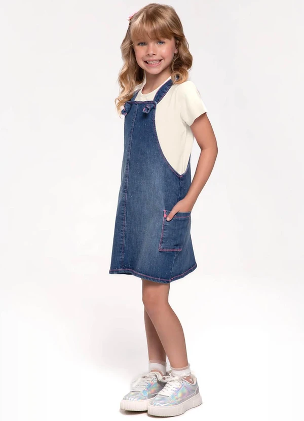 Trick Nick - Conjunto Infantil Blusa com Salopete Azul 3