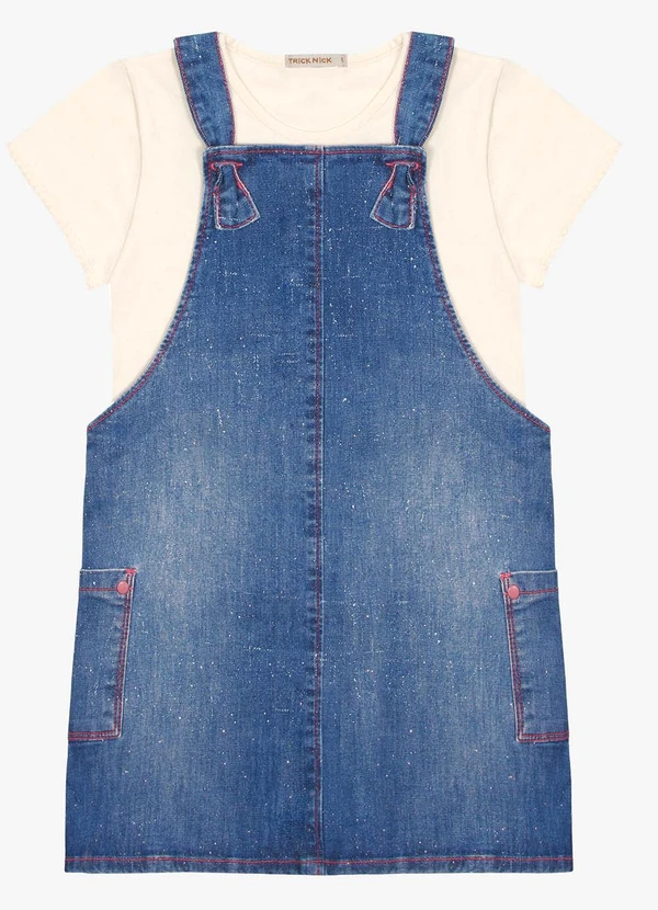 Trick Nick - Conjunto Infantil Blusa com Salopete Azul 5