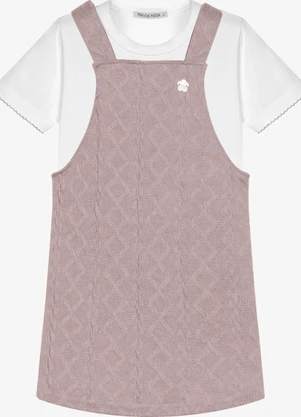 Trick Nick - Conjunto Infantil Blusa com Salopete Rosa - TRICK NICK
