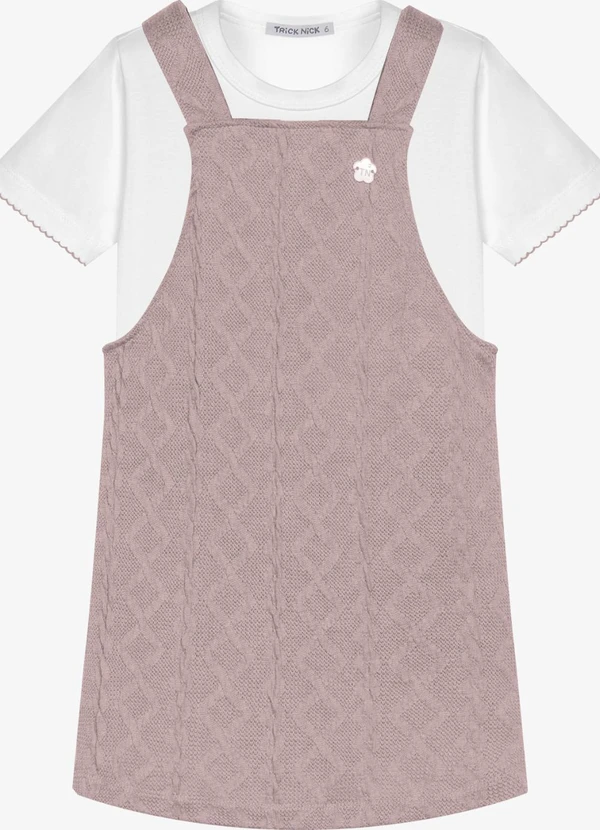 Trick Nick - Conjunto Infantil Blusa com Salopete Rosa