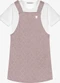 Trick Nick - Conjunto Infantil Blusa com Salopete Amarelo - variação: Rosa