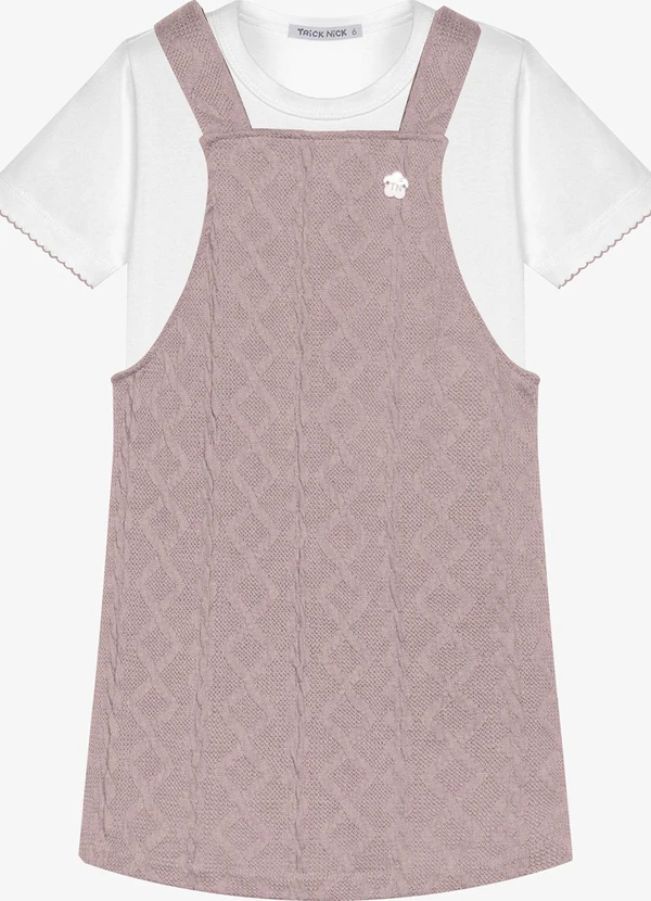 Trick Nick - Conjunto Infantil Blusa com Salopete Rosa
