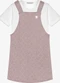 Trick Nick - Conjunto Infantil Blusa com Salopete Rosa - variação: Rosa