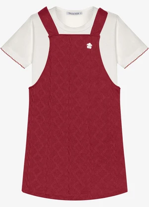Trick Nick - Conjunto Infantil Blusa com Salopete Vermelho - TRICK NICK
