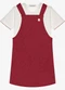 Trick Nick - Conjunto Infantil Blusa com Salopete Rosa - variação: Vermelho