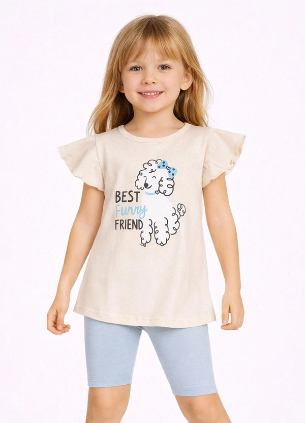 Select - Conjunto Infantil Blusa com Short Ciclista Azul