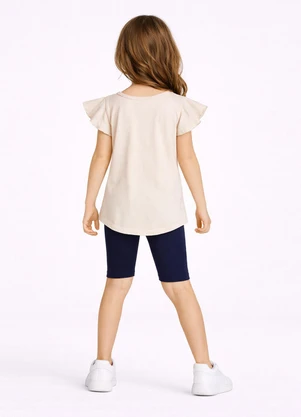 Select - Conjunto Infantil Blusa com Short Ciclista Azul - SELECT