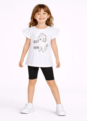 Select - Conjunto Infantil Blusa com Short Ciclista Preto - SELECT