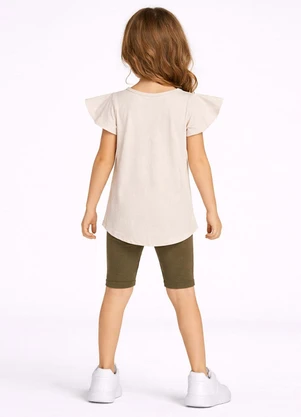 Select - Conjunto Infantil Blusa com Short Ciclista Verde - SELECT