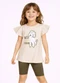 Select - Conjunto Infantil Blusa com Short Ciclista Preto - variação: Verde