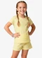 Select - Conjunto Infantil Blusa com Shorts Vermelho - variação: Amarelo