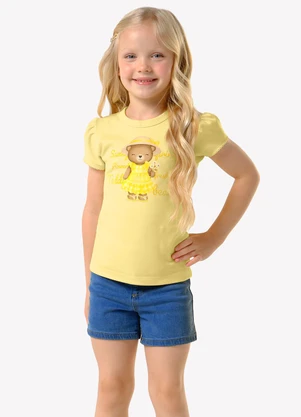 Trick Nick - Conjunto Infantil Blusa com Shorts Amarelo - TRICK NICK
