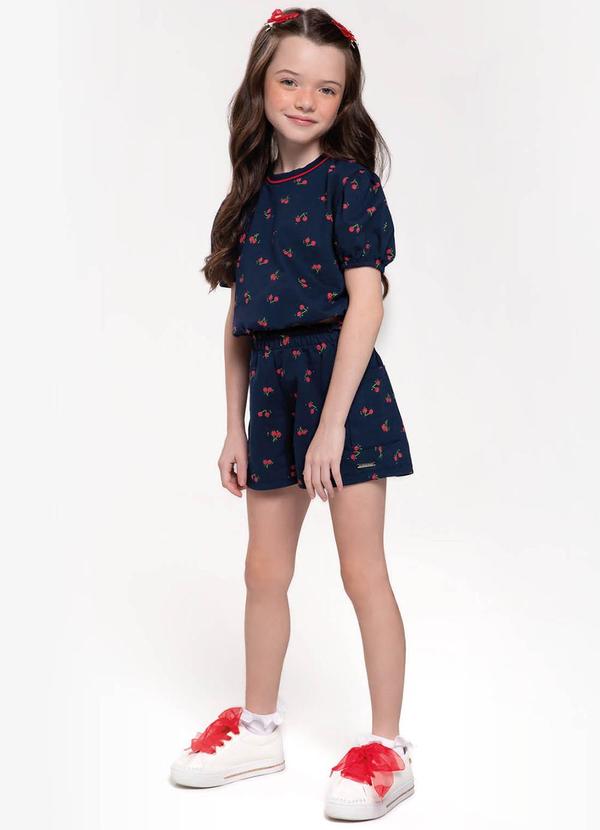 Trick Nick - Conjunto Infantil Blusa com Shorts Azul