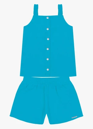Trick Nick - Conjunto Infantil Blusa com Shorts Azul - TRICK NICK