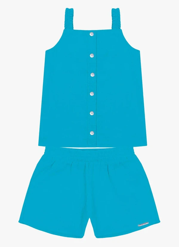 Trick Nick - Conjunto Infantil Blusa com Shorts Azul