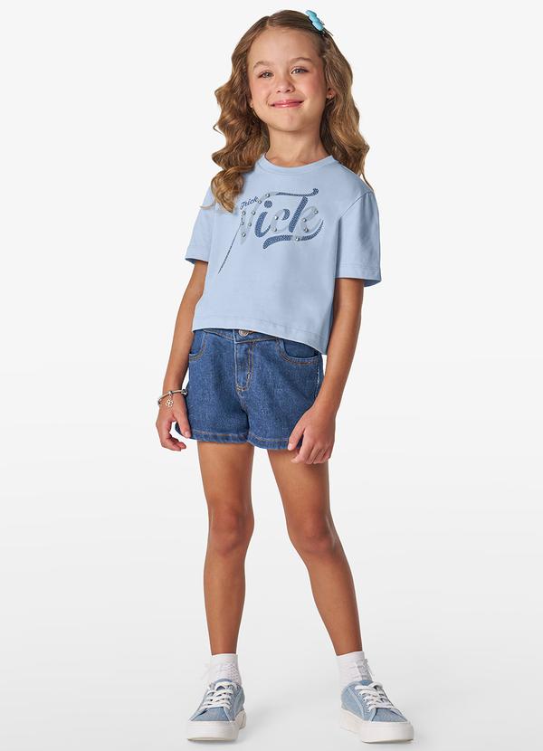 Trick Nick - Conjunto Infantil Blusa com Shorts Azul