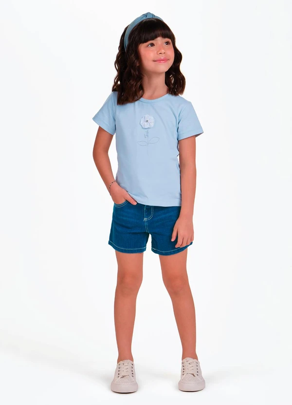 Trick Nick - Conjunto Infantil Blusa com Shorts Azul 3