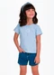 Trick Nick - Conjunto Infantil Blusa com Shorts Azul - variação: Azul