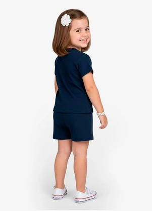 Select - Conjunto Infantil Blusa com Shorts Azul - SELECT