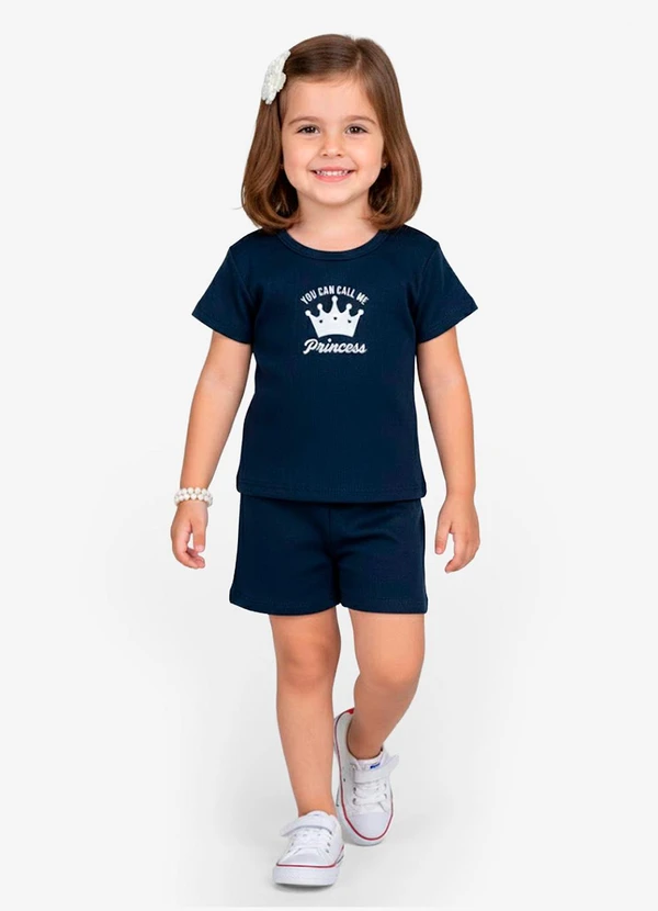 Select - Conjunto Infantil Blusa com Shorts Azul 1