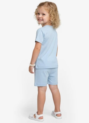 Select - Conjunto Infantil Blusa com Shorts Azul - SELECT