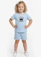Select - Conjunto Infantil Blusa com Shorts Preto - variação: Azul