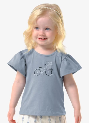 Trick Nick - Conjunto Infantil Blusa com Shorts Azul - TRICK NICK