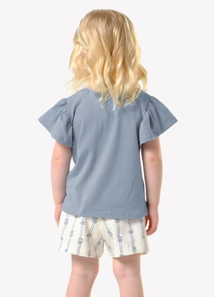 Trick Nick - Conjunto Infantil Blusa com Shorts Azul - TRICK NICK