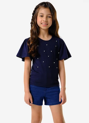 Trick Nick - Conjunto Infantil Blusa com Shorts Azul - TRICK NICK