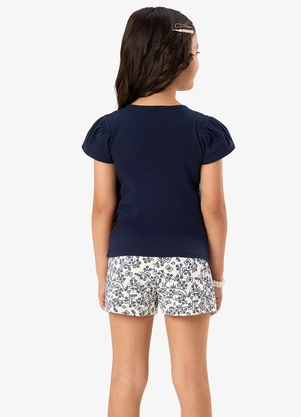 Rovi Kids - Conjunto Infantil Blusa com Shorts Azul - ROVI KIDS