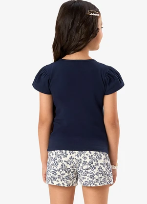 Rovi Kids - Conjunto Infantil Blusa com Shorts Azul - ROVI KIDS