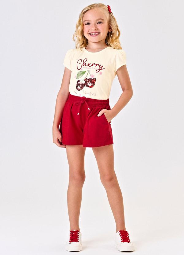 Trick Nick - Conjunto Infantil Blusa com Shorts Bege 3