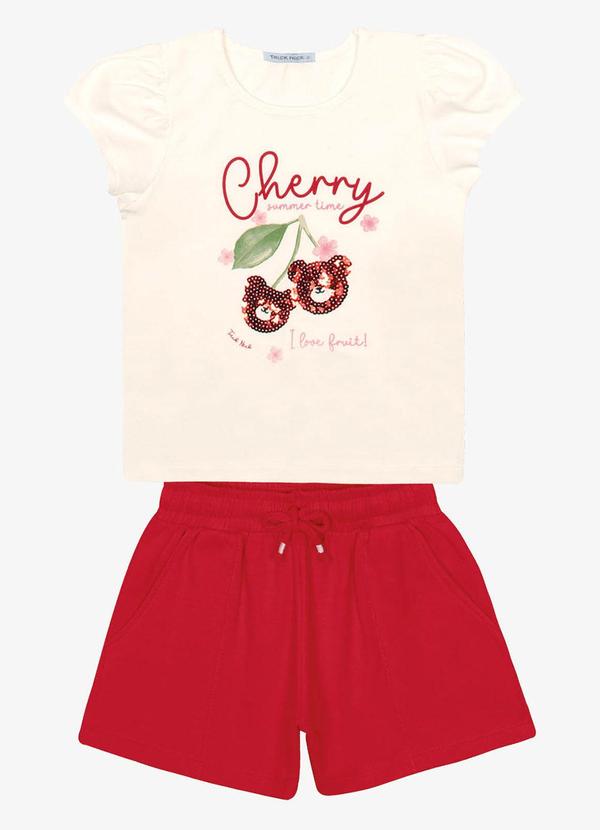 Trick Nick - Conjunto Infantil Blusa com Shorts Bege 6