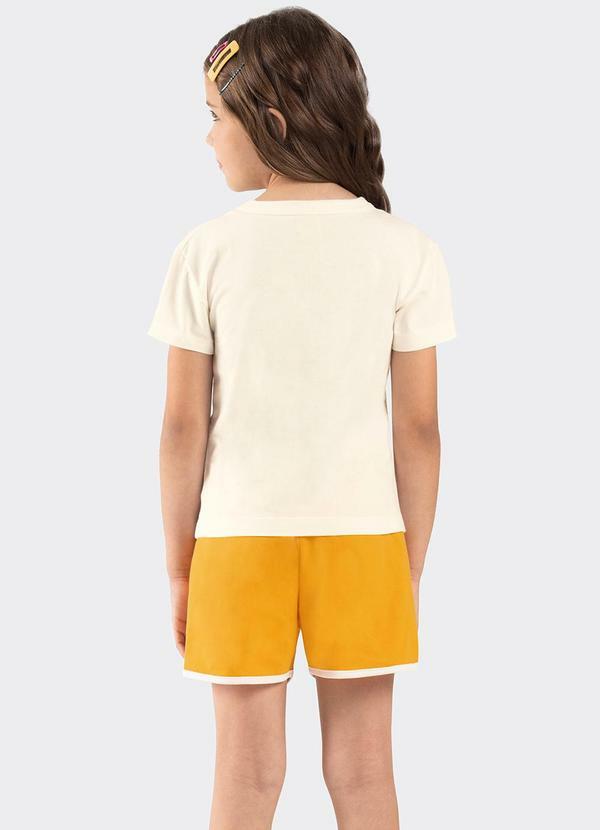Rovi Kids - Conjunto Infantil Blusa com Shorts Bege 2
