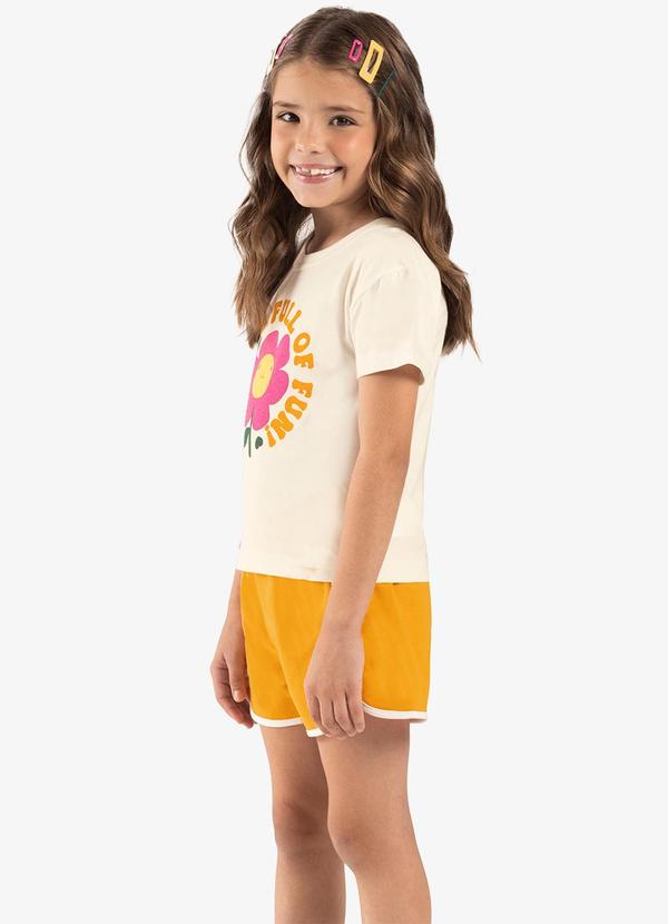 Rovi Kids - Conjunto Infantil Blusa com Shorts Bege 4