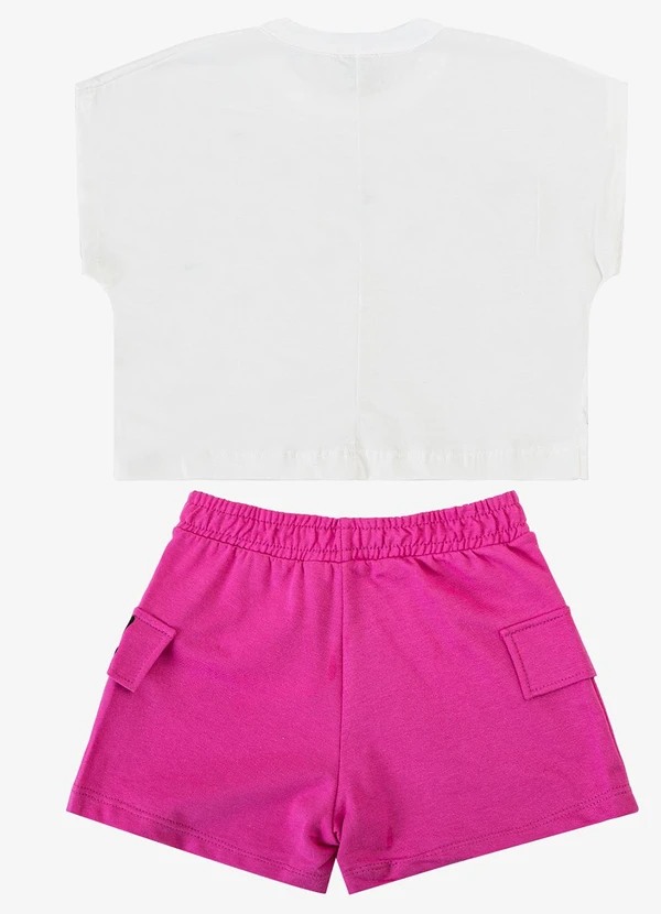 Select - Conjunto Infantil Blusa com Shorts Bege 4