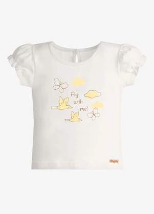 Trick Nick - Conjunto Infantil Blusa com Shorts Bege - TRICK NICK