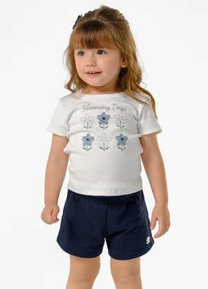 Trick Nick - Conjunto Infantil Blusa com Shorts Bege - TRICK NICK