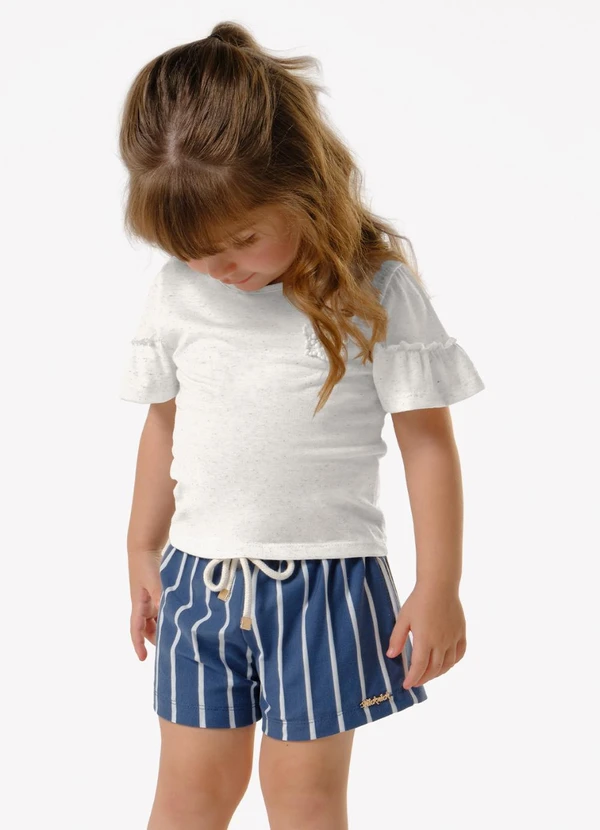 Trick Nick - Conjunto Infantil Blusa com Shorts Bege