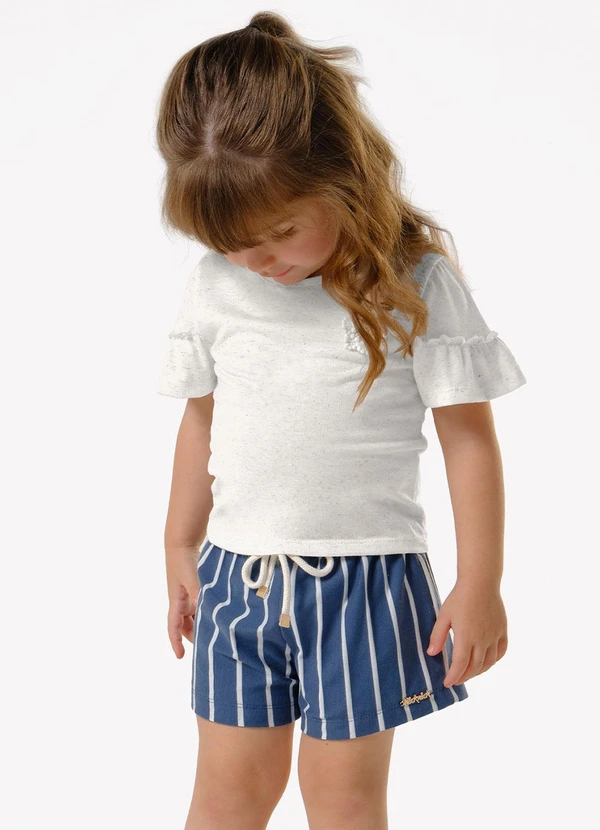 Trick Nick - Conjunto Infantil Blusa com Shorts Bege