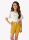 Trick Nick - Conjunto Infantil Blusa com Shorts Branco - variação: Bege