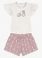 Trick Nick - Conjunto Infantil Blusa com Shorts Azul - variação: Bege