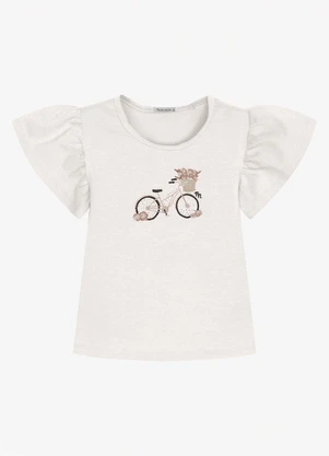 Trick Nick - Conjunto Infantil Blusa com Shorts Bege - TRICK NICK